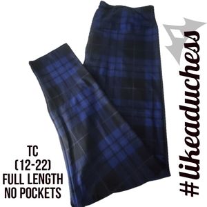 Blue Plaid Plus Size Buttery Soft Leggings
